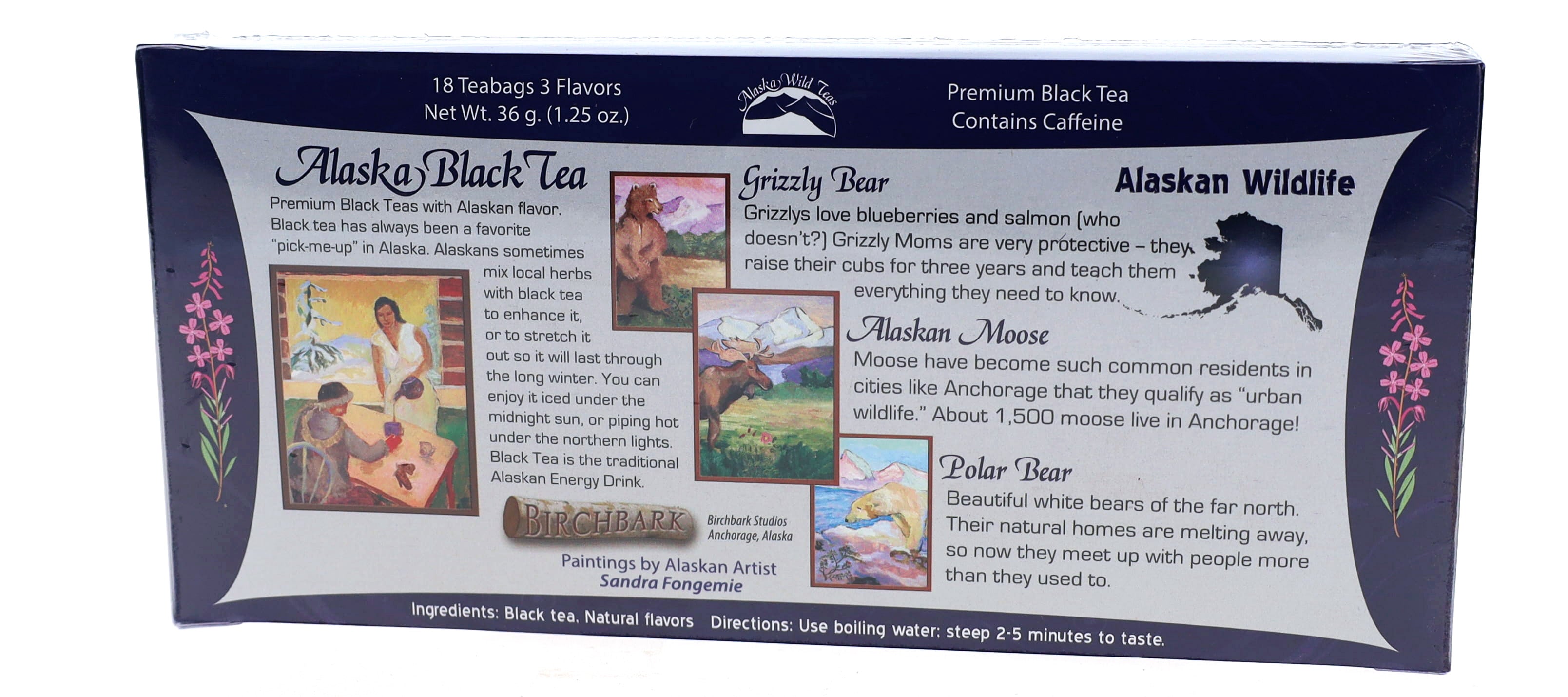 Alaska Wildlife Collection, Black Tea Sampler, 16 teabags