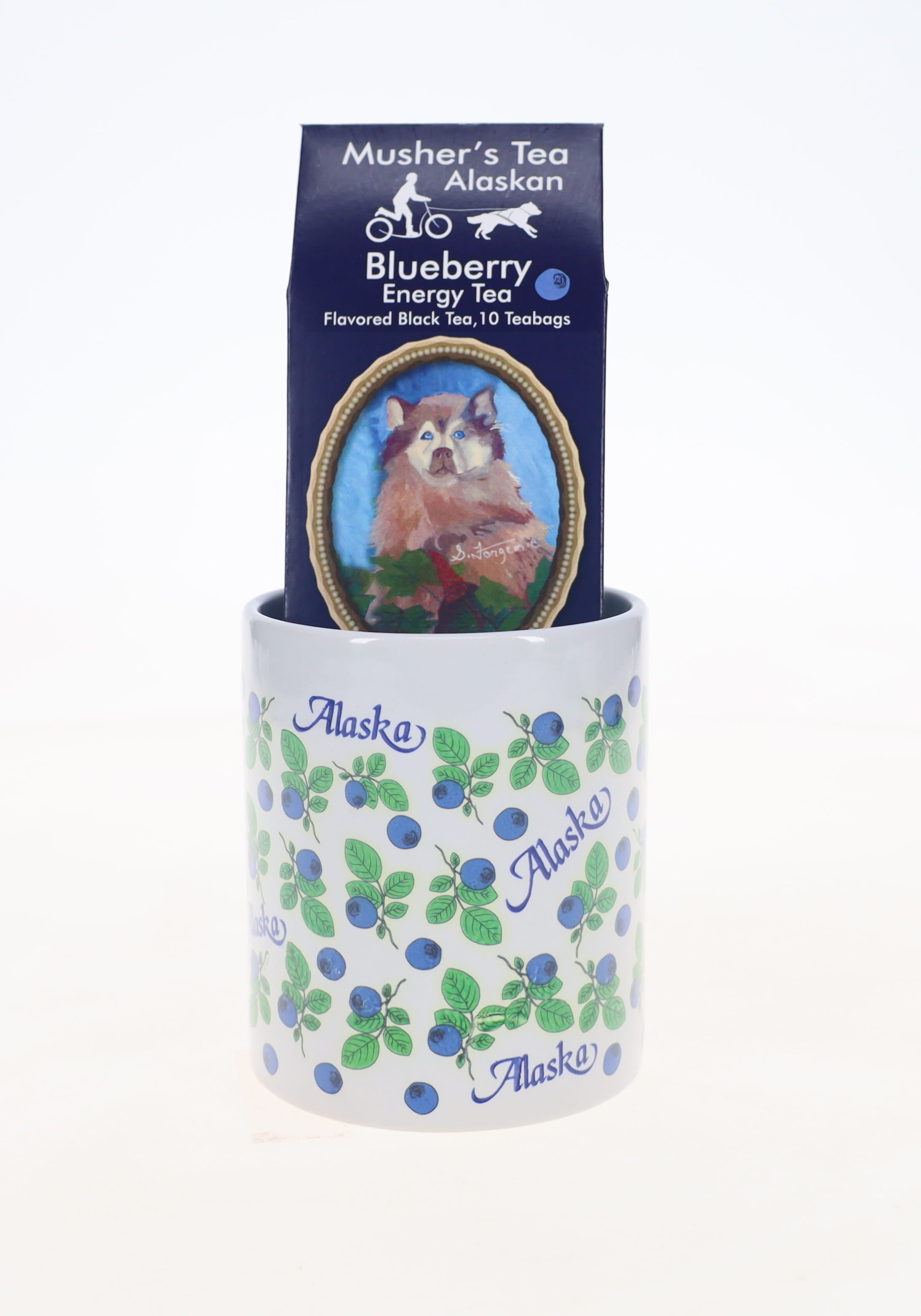 Tea Mug with Blueberry Tea Gift Set