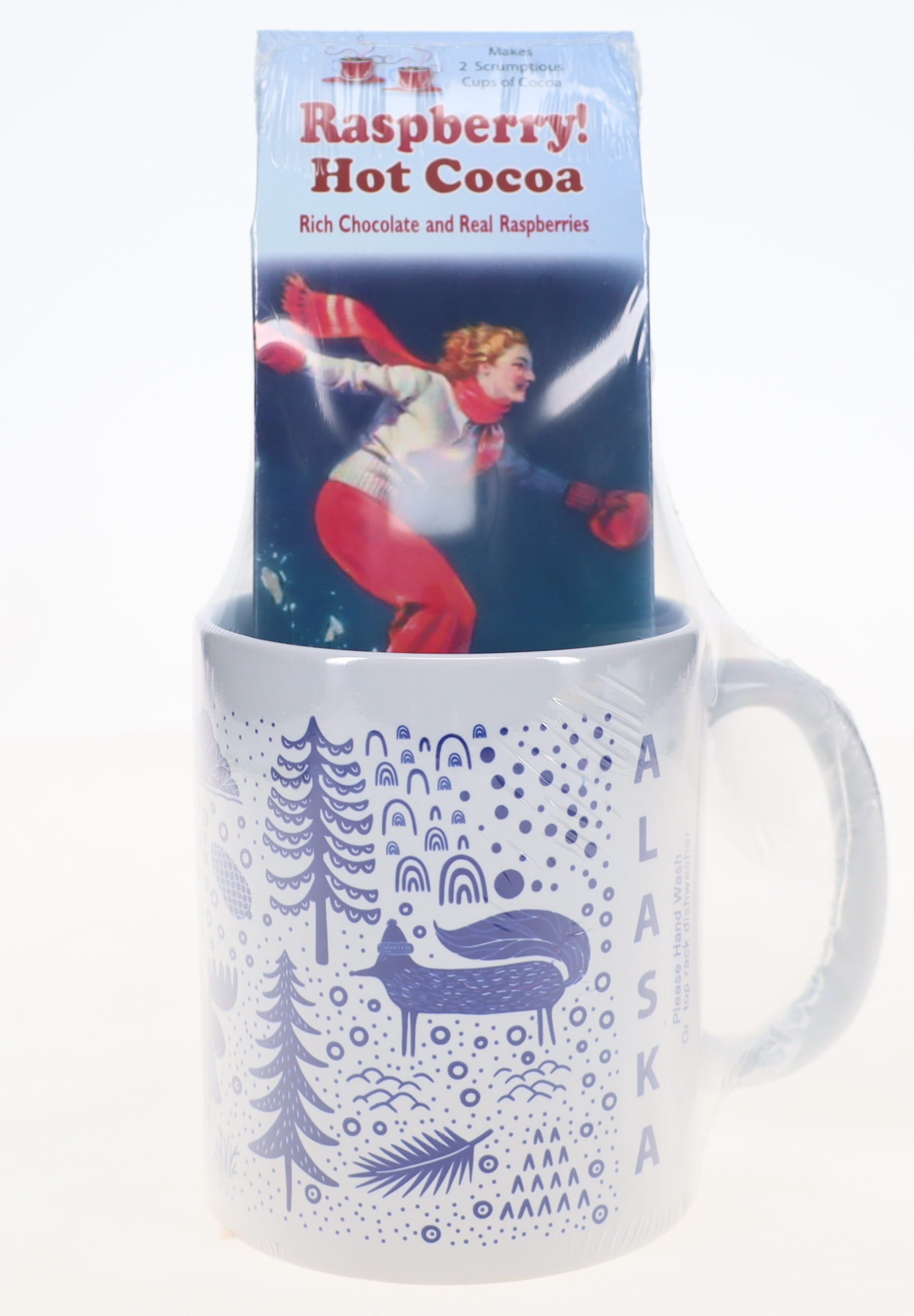 Tea Mug with Raspberry Hot Cocoa Gift Set