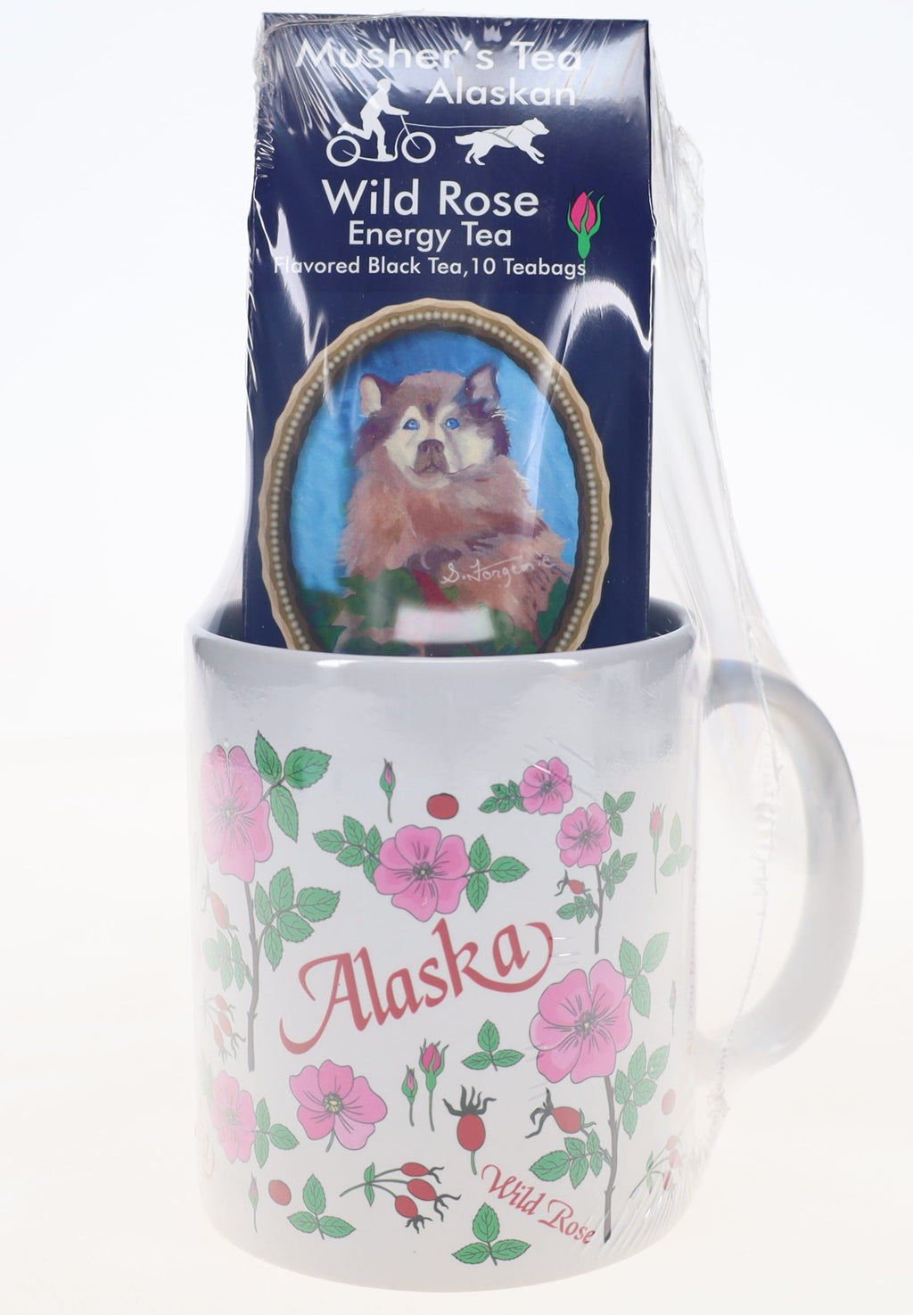 Tea Mug with Wild Rose Gift Set