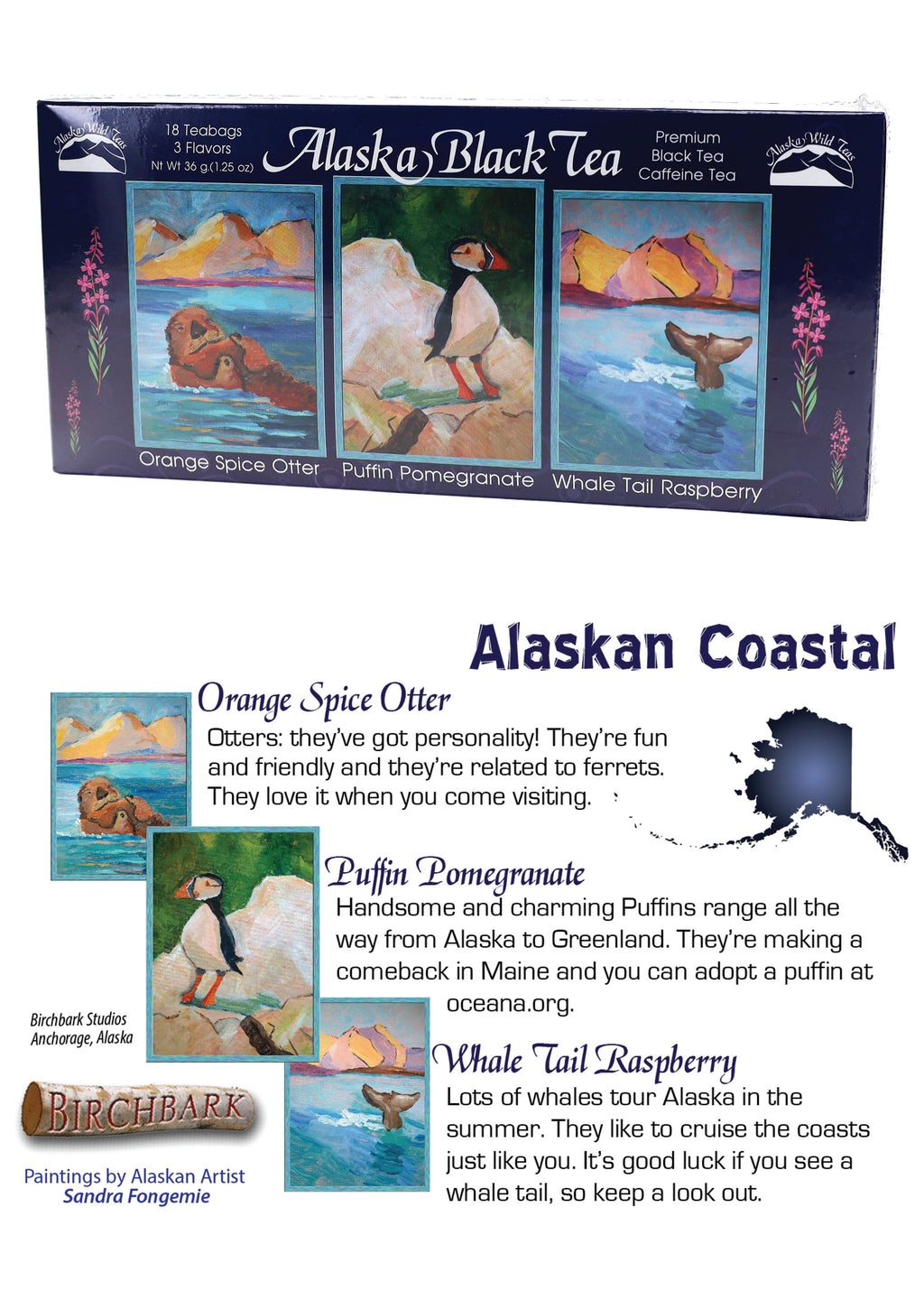 Alaskan Coastal Collection Black Tea Sampler, 16 teabags